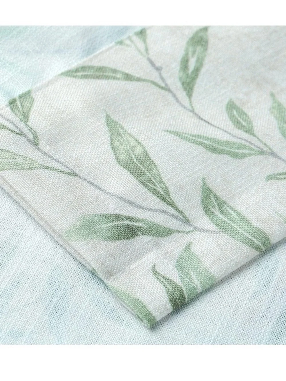 VOGOL Green Leaf Print Kitchen Valance, Curtain